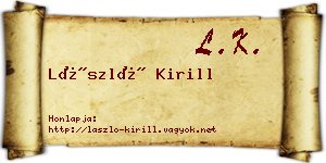 László Kirill névjegykártya